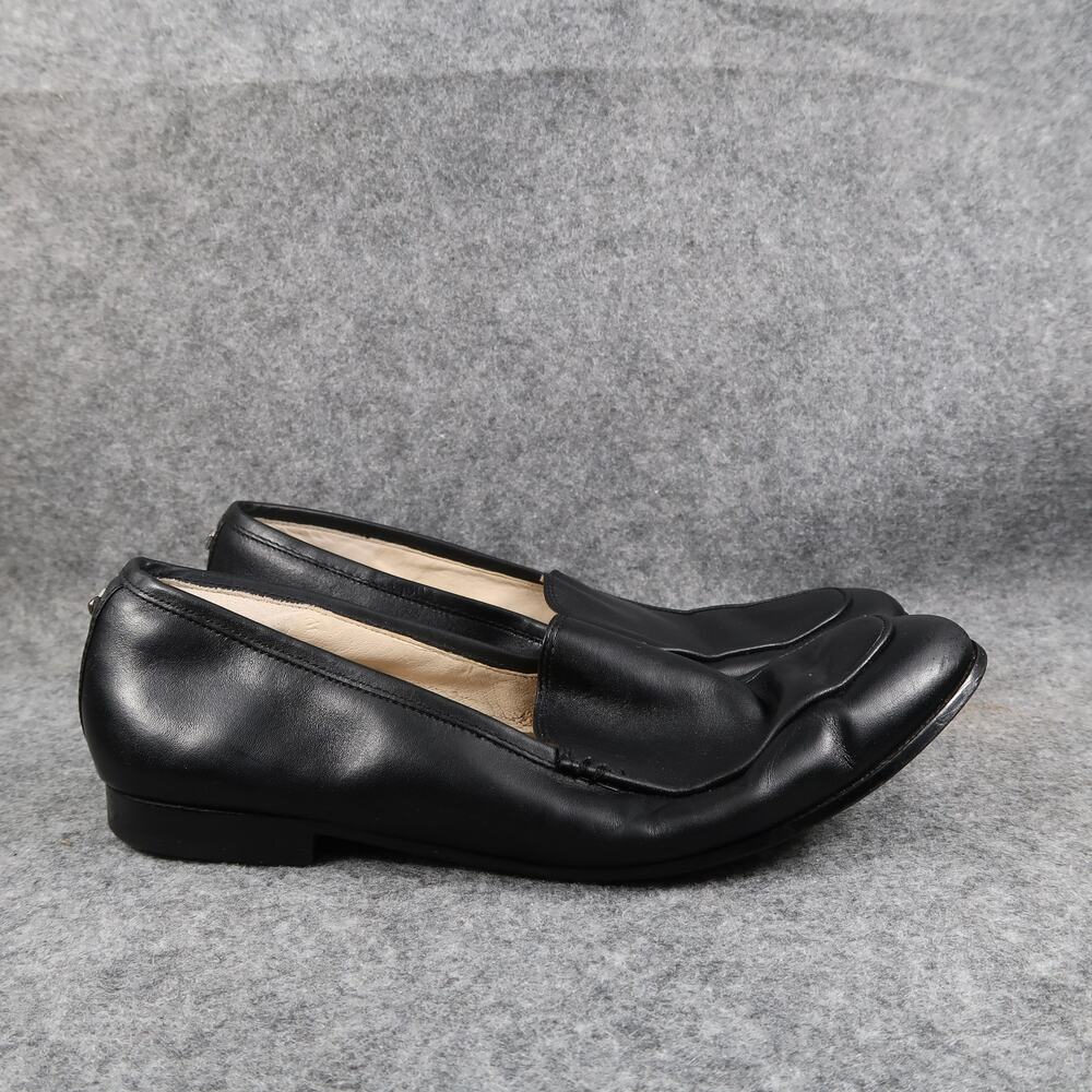 Sam Edelman Shoes Womens 8 Loafers Leather Black Slip On Classic Career Flats